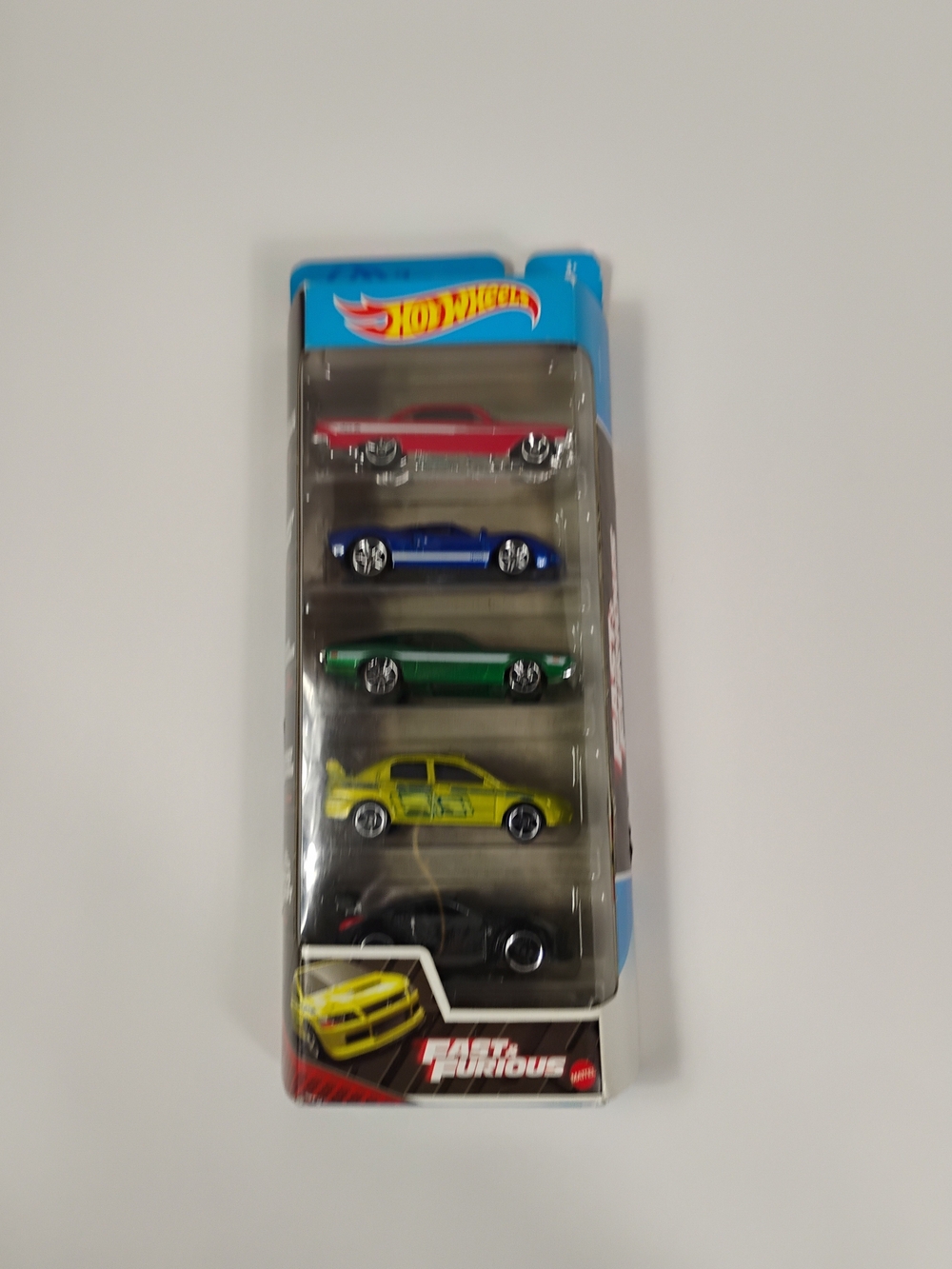 5-Pack Assorted Color Toy Cars - Red, Blue, Green, Yellow, Black